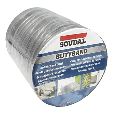 Image of 150mm x 10m Butyband Lead Flashing Tape Butyl Rubber Roof Sealing Repair Band Soudal