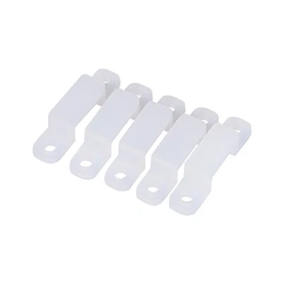 Image of 8/10/12mm Silicone Holder Clip for Fixing, Strip Light Mounting Brackets Fixing Clips 3528 5050 1210 RGB LED 100 pcs Light(10mm)