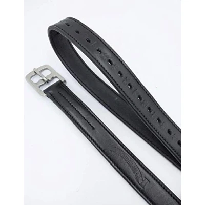 Image of Rhinegold Bonded Stirrup Leathers Black 54&quot;