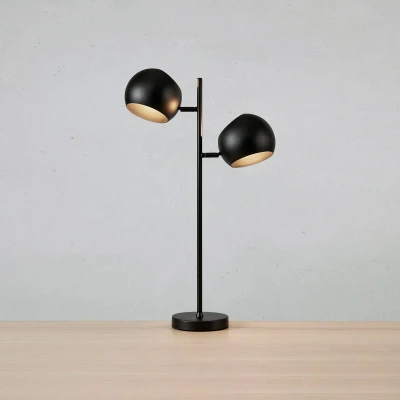 Image of Markslöjd Edgar table lamp, 2 bulb, black