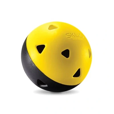 Image of SKLZ Impact Limited Flight Practice Baseball, Softball, and Mini Balls (Softballs, 8 Pack), Black/Yellow