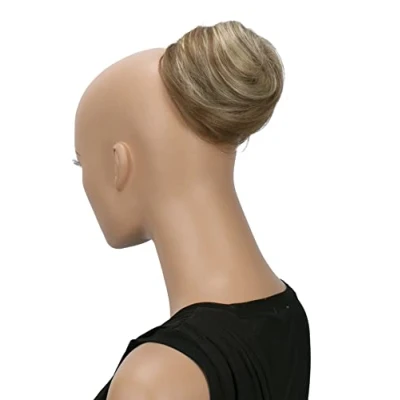 Image of CAISHA Bun Hairpiece Ponytail Hepburn Scrunchie Updo Blond Mix DC22