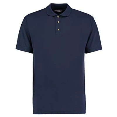 Image of Kustom Kit Mens Short Sleeve Polo Shirts, Navy Blue, X Large. KK400