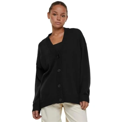 Image of Urban Classics Women&#039;s Ladies Big Oversized Cardigan Sweater, Black, XL