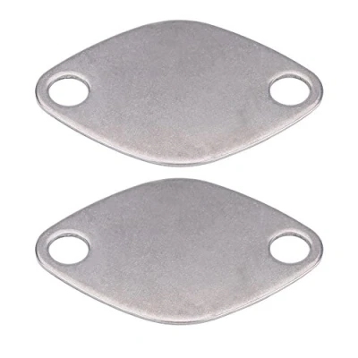 Image of EGR Blanking Plate, 2 Pcs 8mm Stainless Steel Valve Block Plate Kit for Rena_ult Es_pace Lag_una Ma_ster Tra_fic Mova_no 2.2 2.5 Dci.