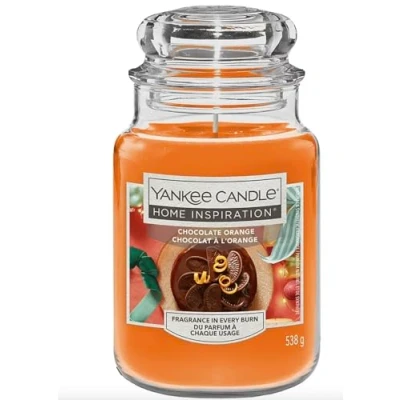 Image of Yankee Candle Home Inspiration Chocolate Orange Scented Large Jar, 538g for Christmas and Easter