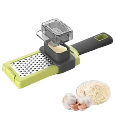 Image of 1 Pcs Handheld Garlic Grater Tool,Cheese Grater, Ginger Kitchen Stainless Steel for Nutmeg Parmesan Cheese Chocolate Lemon Shredded Potatoes