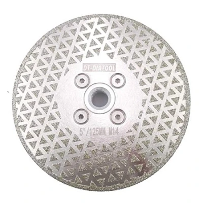 Image of DT DIATOOL Diamond Cutting and Grinding Discs 5 Inch / 125mm x M14 Single Side Coated Electroplated for Granite Tile Marble Stone