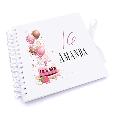 Image of Personalised 16th Birthday Gifts for Her Scrapbook Photo Album