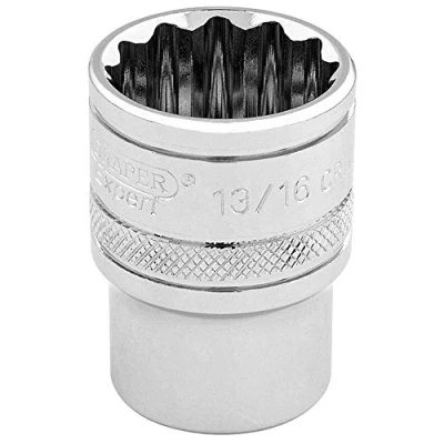 Image of Draper HI TORQ� 12 Point Socket, 3/8&quot; Sq. Dr., 13/16&quot;