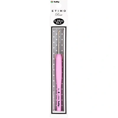 Image of Tulip Crochet Hook, Steel, Pink, Size 4 (1.25mm)