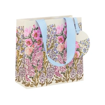 Image of Glick Small Linea Allure Gift Bag, Luxury Recyclable Bag for Special Gifts, 14 x 6 cm, Ideal Birthdays &amp; Celebrations, Multi Coloured