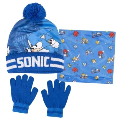 Image of Sonic The Hedgehog Winter Set Blue/White One Size