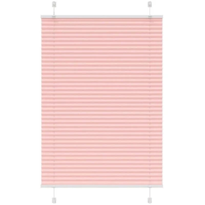 Image of vidaXL Pleated Blind Pink 95x150 cm Fabric Width 94.4 Polyester
