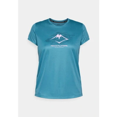 Image of Asics Fujitrail LOGO TOP Long sleeved top, Women&#039;s, Size: XS, Atlantis blue