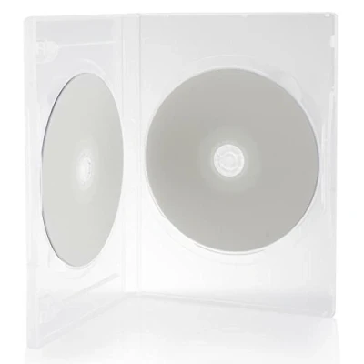 Image of 100 X Dragon Trading Double Clear Slim 7mm Spine DVD/CD/BLU RAY Case