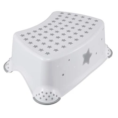 Image of keeeper Stars Step Stool, For 18 months to 10 years, Anti Slip Design, Tomek, White