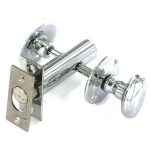 Image of Ironmongery World Chrome W/C Toilet Bathroom Lock Door Bolt Thumb Turn + Emergency Release