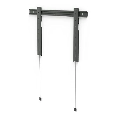 Image of Hama Ultra Slim TV Wall Mount (TV 90 Inches, VESA 50 x to 600 400, up 80 kg, Distance from 1.45 cm, Extra Flat, Height Adjustable, Rigid, Fixed, with Fischer Dowels)