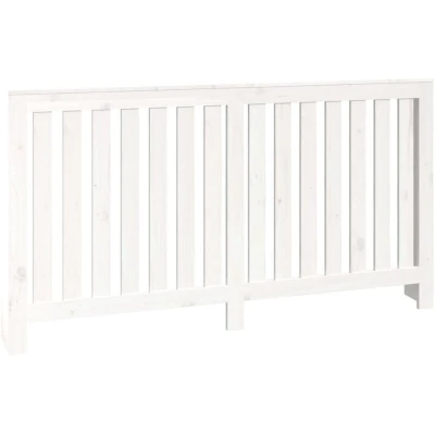 Image of vidaXL Radiator Cover White 153x19x84 cm Solid Wood Pine