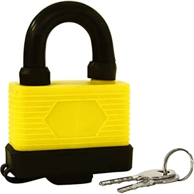 Image of Rolson 66515 Weatherproof Padlock, Black, 65 mm