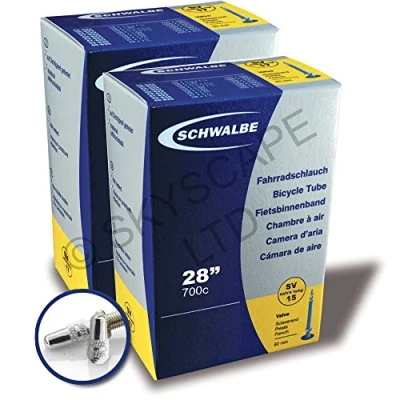 Image of Schwalbe Unisex&#039; s Inner Tube, Black, 700 x 18 28c