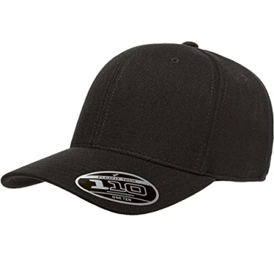 Image of Flexfit Men&#039;s 110 Cool &amp; Dry Athletic Cap Hat, Black, One Size