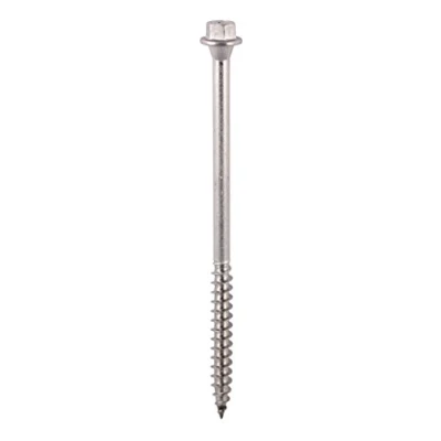 Image of TIMCO timber Screws 6.7 x 100 Silver Tube of 25 Great for decking, to applications, alternative traditional coach screws, 1000 hours salt spray tested