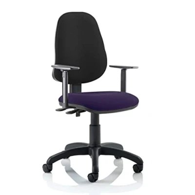 Image of Dynamic KCUP0876 Eclipse III Lever Task Operator Bespoke Chair with Height Adjustable Arms Purple