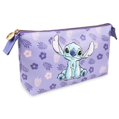 Image of Disney Stitch Toiletry Bag Travel Makeup Storage Vanity Gift Idea for Girls Teenagers Women, Purple, Taille Unique, Modern