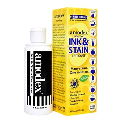 Image of Amodex Ink &amp; Stain Remover for Clothes, Fabric Remover, from Blood 4 oz