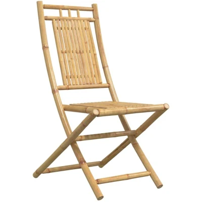 Image of vidaXL Folding Garden Chairs 6 pcs 46x66x99 cm Bamboo