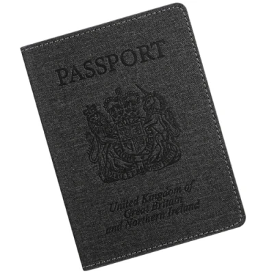 Image of RFID Blocking Passport Holder Cover &amp; Travel Wallet PU Leather Organiser for Credit Cards, Boarding Pass and ID Cards Accessories Men&amp;Women (Black)