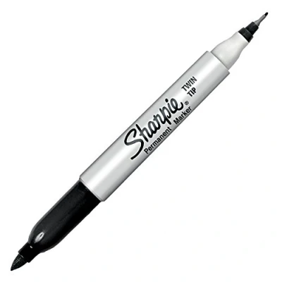 Image of Sharpie Twin Tip 2 in 1 Ultra Fine/Fine Marker Black