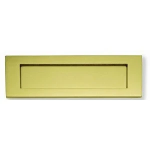 Image of Traditional Letter Plate Polished Brass 355 x 114mm