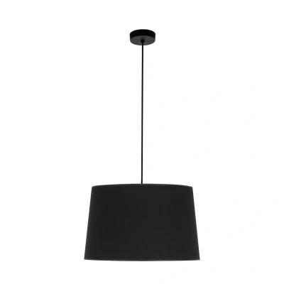 Image of Maja Cylindrical Pendant Ceiling Light Black 1xE27