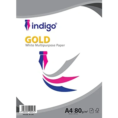 Image of Indigo® A4 White Multipurpose Copier 80gsm Paper (80 GSM, 50 Sheets)