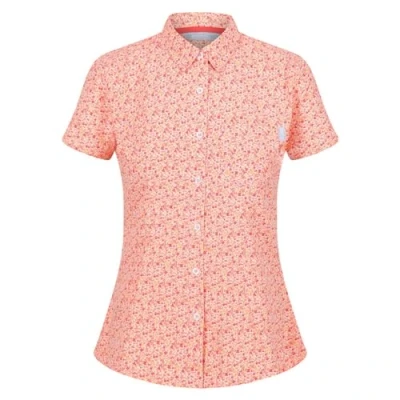 Image of Regatta Womens Mindano Vi Shirt Papaya Ditsy XS