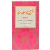 Image of Pack of 6 x Pukka Herbal Teas Love Organic Rose Chamomile and Lavender Tea Caffeine Free 20 Bags