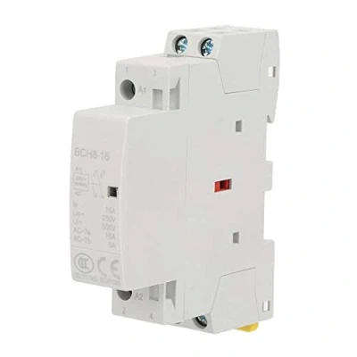 Image of Household AC Contactor, 2P 16A 24V 2NO 50/60HZ Din Rail Contactor 2 Pole Coil Mount