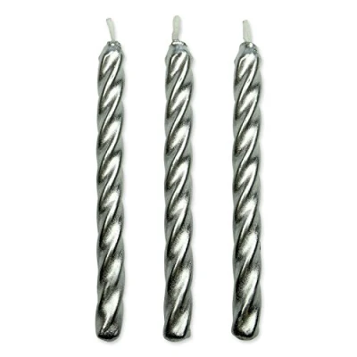 Image of PME Silver Twist Candles, 10 Pack