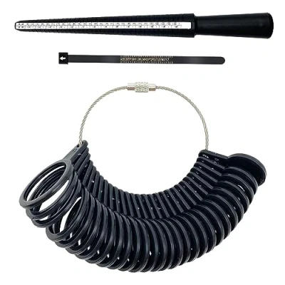 Image of DSFSAEG Ring Sizer UK Measurement Tool, A Z Stick Tool Set for Measuring Rings Diameters, Finger Gauge Jewellery Sizing Tools Women Men