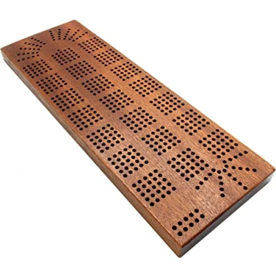 Image of Brimtoy 5 track hardwood continuous cribbage board