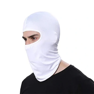 Image of LEAGY 2Pack Candy Color Ultra Thin Ski Face Mask Great Under Outdoor Sports Cycling/Football Helmet Balaclava White (White)