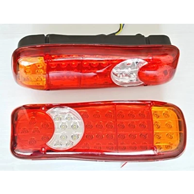 Image of 24/7 AUTO 2x 12V Recovery LED rear tail lights for motorhome truck trailer lorry chassis tipper LKW caravan 5 functions universal use