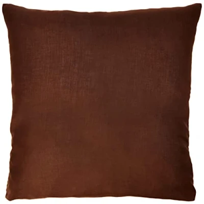 Image of Soleil d&#039;Ocre Pillow case ATMO UNI chocolate 63 x cm