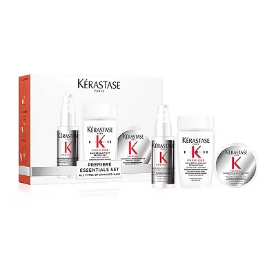 Image of Kérastase Première Discovery Gift Set, With Bonding Pre Shampoo Treatment, Advanced Repairing and Deep Nutrition Mask, Pure Citric Acid, For Damaged Hair, Travel Size