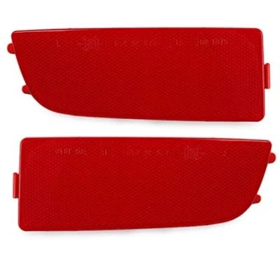 Image of Bison Parts RH &amp; LH Side Rear Bumper Reflectors Pair, Red