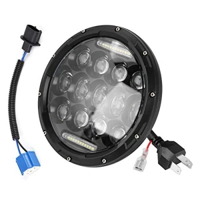 Image of Keenso Car LED Headlight, 7in 300W 6000K High Brightness Headlights Round Day maker Projector for Wrang ler Har ley Je ep