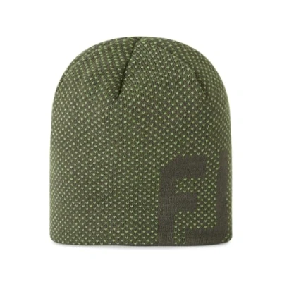Image of FootJoy Mens Dot Jacquard Beanie Hat, Black/Green/Olive, 1 EU